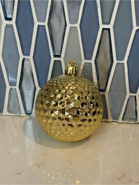 Gold Faceted Holiday Ornament